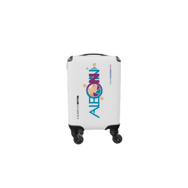 ALEONN S Bőrönd fehér prémium kabinbőrönd