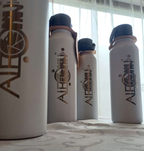 ALEONN Q-Üveg fehér prémium termokulacs kerámia bevonattal